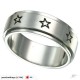 Steel Spinner Ring Star Design